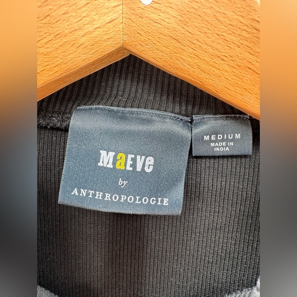 Maeve by Anthropologie Black T-Shirt Medium - Picture 3 of 6